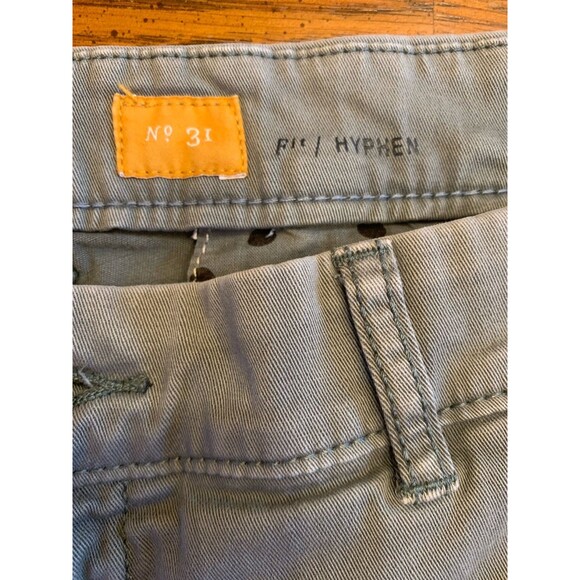 Anthropologie Pilcro Moss Green Pants Jeans Women's 35x29 Hyphen Fit Embroidered - Picture 3 of 14